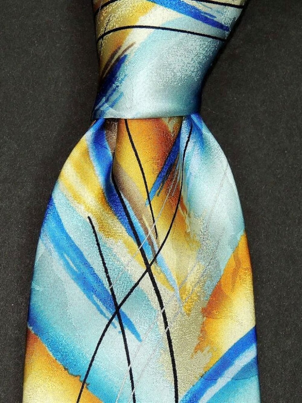 J. GARCIA Crazy Multicolor Men's Tie Desert Storm Collection 69 Perfect & LOUD - Picture 3 of 3